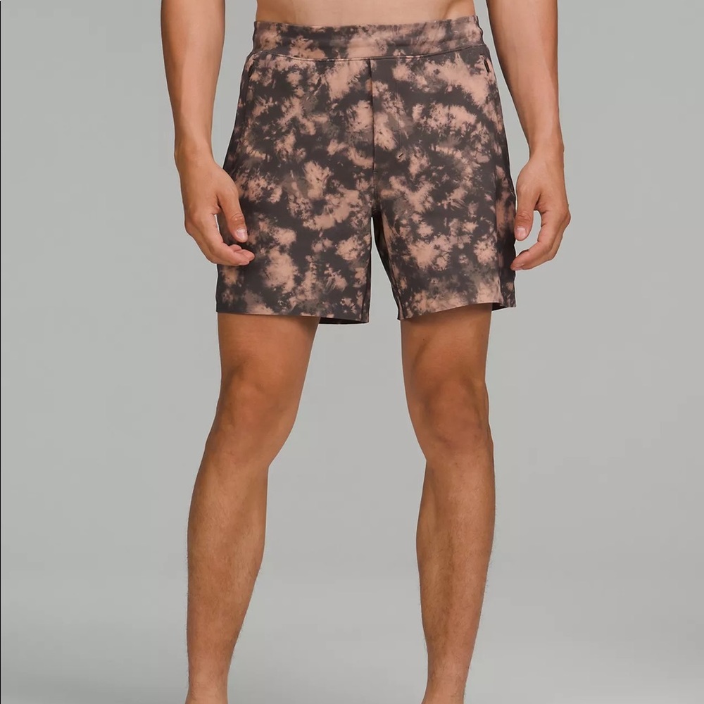 NWT Lululemon Balancer Short 6" Everlux Intersperse Pink Clay Multi